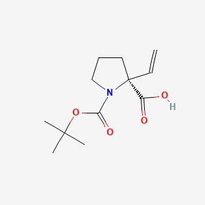 (2S)-1-[(tert-butoxy)carbonyl]-2-ethenylpyrrolidine-2-carboxylicacid