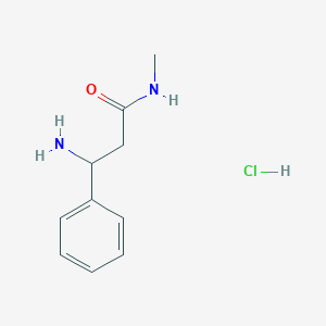 molecular formula C10H15ClN2O B13453930 3-amino-N-methyl-3-phenylpropanamide hydrochloride CAS No. 1457265-63-2