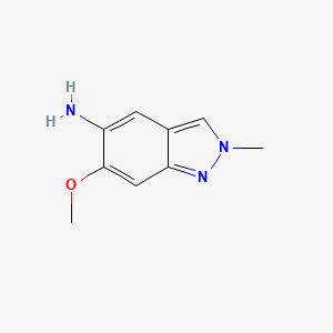 molecular formula C9H11N3O B13453944 6-methoxy-2-methyl-2H-indazol-5-amine CAS No. 1894790-78-3