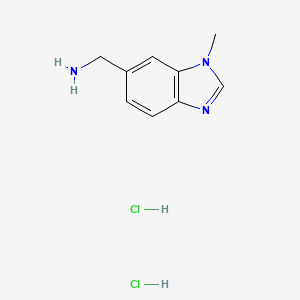 molecular formula C9H13Cl2N3 B13453947 1-(1-methyl-1H-1,3-benzodiazol-6-yl)methanamine dihydrochloride 