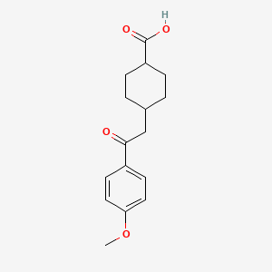 molecular formula C16H20O4 B1345398 顺式-4-[2-(4-甲氧基苯基)-2-氧代乙基]-环己烷-1-羧酸 CAS No. 735275-80-6