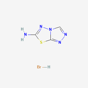 molecular formula C3H4BrN5S B13453989 [1,2,4]Triazolo[3,4-b][1,3,4]thiadiazol-6-amine hydrobromide 