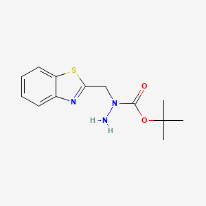 molecular formula C13H17N3O2S B13454004 N-(1,3-benzothiazol-2-ylmethyl)(tert-butoxy)carbohydrazide 