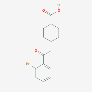 molecular formula C15H17BrO3 B1345401 顺式-4-[2-(2-溴苯基)-2-氧代乙基]-环己烷-1-羧酸 CAS No. 736136-56-4