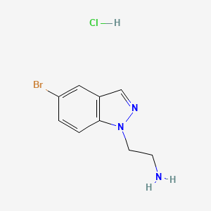 molecular formula C9H11BrClN3 B13454028 2-(5-bromo-1H-indazol-1-yl)ethan-1-amine hydrochloride 