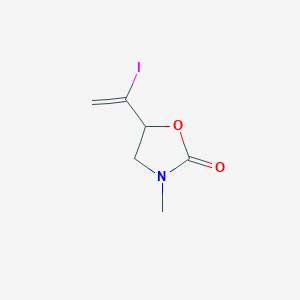 molecular formula C6H8INO2 B13454047 5-(1-Iodoethenyl)-3-methyl-1,3-oxazolidin-2-one 