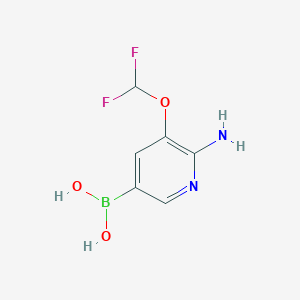 molecular formula C6H7BF2N2O3 B13454053 (6-Amino-5-(difluoromethoxy)pyridin-3-yl)boronic acid 