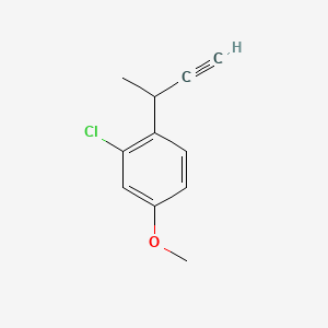 molecular formula C11H11ClO B13454062 1-(But-3-yn-2-yl)-2-chloro-4-methoxybenzene 