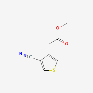 molecular formula C8H7NO2S B13454066 Methyl 2-(4-cyanothiophen-3-yl)acetate 