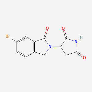 molecular formula C12H9BrN2O3 B13454072 3-(6-bromo-1-oxo-2,3-dihydro-1H-isoindol-2-yl)pyrrolidine-2,5-dione 