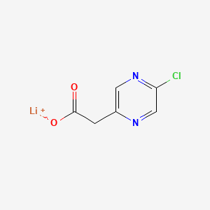 molecular formula C6H4ClLiN2O2 B13454094 Lithium 2-(5-chloropyrazin-2-yl)acetate 