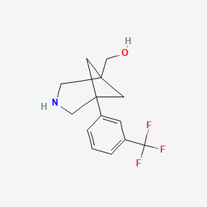 {5-[3-(Trifluoromethyl)phenyl]-3-azabicyclo[3.1.1]heptan-1-yl}methanol