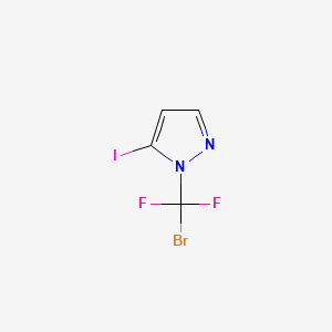 molecular formula C4H2BrF2IN2 B13454100 1-(bromodifluoromethyl)-5-iodo-1H-pyrazole 