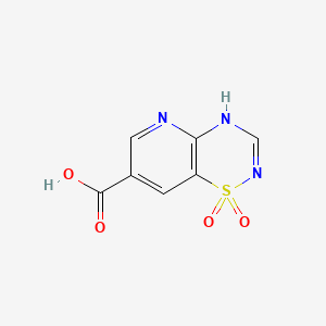 molecular formula C7H5N3O4S B13454116 1,1-dioxo-4H-1lambda6-pyrido[2,3-e][1,2,4]thiadiazine-7-carboxylic acid 