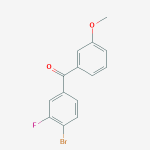 molecular formula C14H10BrFO2 B1345413 4-Bromo-3-fluoro-3'-methoxybenzophenone CAS No. 750633-75-1