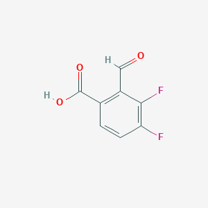 molecular formula C8H4F2O3 B13454141 3,4-Difluoro-2-formylbenzoic acid CAS No. 2385273-71-0