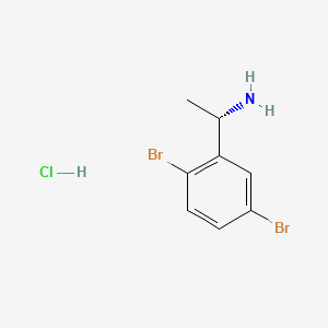 molecular formula C8H10Br2ClN B13454145 (1S)-1-(2,5-dibromophenyl)ethan-1-amine hydrochloride 