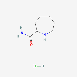 molecular formula C7H15ClN2O B13454157 Azepane-2-carboxamide hydrochloride 