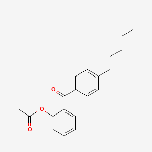 molecular formula C21H24O3 B1345421 2-乙酰氧基-4'-己基二苯甲酮 CAS No. 890098-48-3