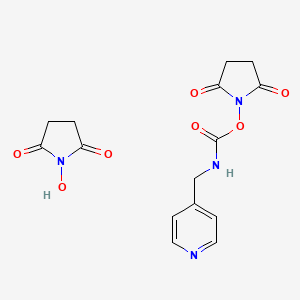 1-hydroxypyrrolidine-2,5-dione, 2,5-dioxopyrrolidin-1-yl N-[(pyridin-4-yl)methyl]carbamate