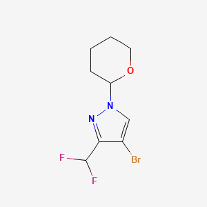 4-bromo-3-(difluoromethyl)-1-(oxan-2-yl)-1H-pyrazole