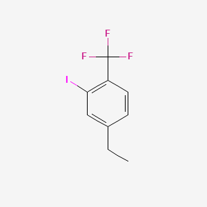 molecular formula C9H8F3I B13454228 4-Ethyl-2-iodo-1-(trifluoromethyl)benzene 