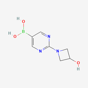 molecular formula C7H10BN3O3 B13454241 (2-(3-Hydroxyazetidin-1-yl)pyrimidin-5-yl)boronic acid 