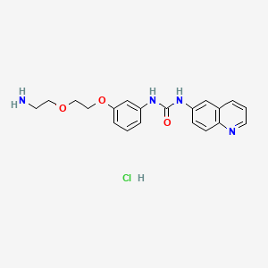 molecular formula C20H23ClN4O3 B13454261 3-{3-[2-(2-Aminoethoxy)ethoxy]phenyl}-1-(quinolin-6-yl)urea hydrochloride 