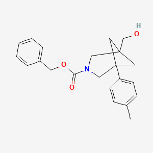 molecular formula C22H25NO3 B13454263 Benzyl 1-(hydroxymethyl)-5-(4-methylphenyl)-3-azabicyclo[3.1.1]heptane-3-carboxylate 