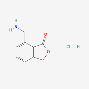 molecular formula C9H10ClNO2 B13454284 7-(Aminomethyl)-1,3-dihydro-2-benzofuran-1-one hydrochloride 