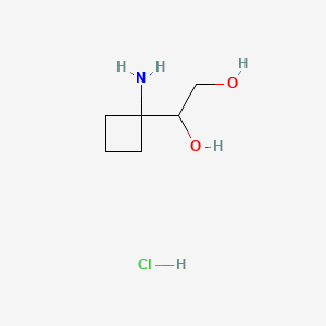 molecular formula C6H14ClNO2 B13454289 1-(1-Aminocyclobutyl)ethane-1,2-diol hydrochloride 