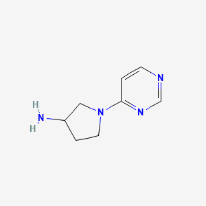 molecular formula C8H12N4 B13454397 1-(Pyrimidin-4-yl)pyrrolidin-3-amine 