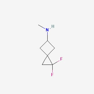 molecular formula C7H11F2N B13454424 1,1-Difluoro-N-methylspiro[2.3]hexan-5-amine 