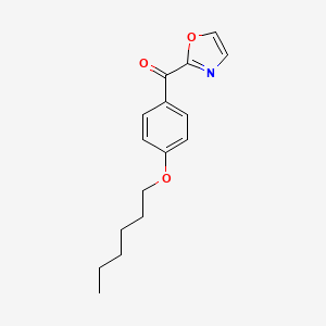 molecular formula C16H19NO3 B1345444 2-(4-己氧基苯甲酰)恶唑 CAS No. 898760-29-7