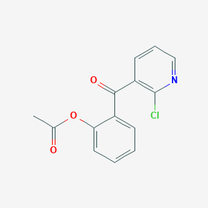 molecular formula C14H10ClNO3 B1345445 3-(2-乙酰氧基苯甲酰)-2-氯吡啶 CAS No. 898786-35-1