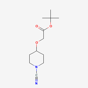 molecular formula C12H20N2O3 B13454475 Tert-butyl 2-[(1-cyanopiperidin-4-yl)oxy]acetate CAS No. 2919954-64-4