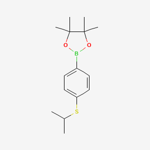 4,4,5,5-Tetramethyl-2-[4-(propan-2-ylsulfanyl)phenyl]-1,3,2-dioxaborolane