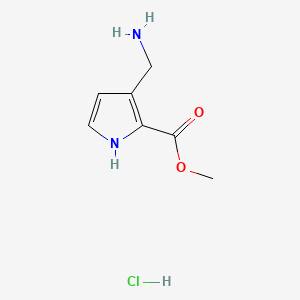 molecular formula C7H11ClN2O2 B13454539 methyl 3-(aminomethyl)-1H-pyrrole-2-carboxylate hydrochloride 