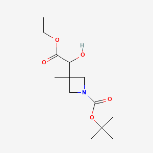 Tert-butyl 3-(2-ethoxy-1-hydroxy-2-oxoethyl)-3-methylazetidine-1-carboxylate