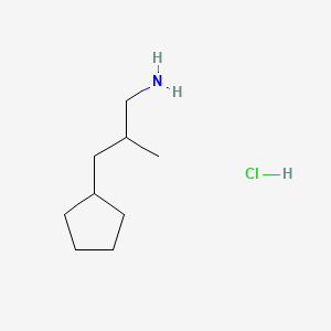 3-Cyclopentyl-2-methylpropan-1-amine hydrochloride