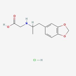 molecular formula C12H16ClNO4 B13454593 2-{[1-(1,3-Dioxaindan-5-yl)propan-2-yl]amino}acetic acid hydrochloride 