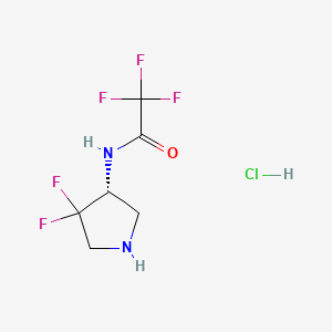 N-[(3R)-4,4-difluoropyrrolidin-3-yl]-2,2,2-trifluoroacetamide hydrochloride