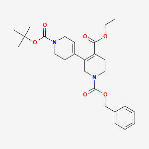 1-benzyl 1'-tert-butyl 4-ethyl 2',3',5,6-tetrahydro-1H,1'H,2H,6'H-[3,4'-bipyridine]-1,1',4-tricarboxylate