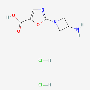 2-(3-Aminoazetidin-1-yl)-1,3-oxazole-5-carboxylic acid dihydrochloride