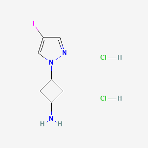 3-(4-iodo-1H-pyrazol-1-yl)cyclobutan-1-amine dihydrochloride, Mixture of diastereomers