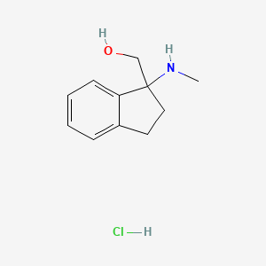 molecular formula C11H16ClNO B13454701 [1-(methylamino)-2,3-dihydro-1H-inden-1-yl]methanol hydrochloride 