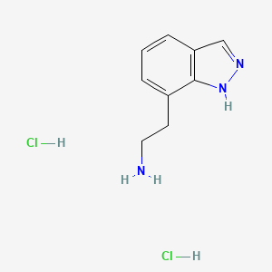 molecular formula C9H13Cl2N3 B13454709 2-(1H-indazol-7-yl)ethan-1-amine dihydrochloride 