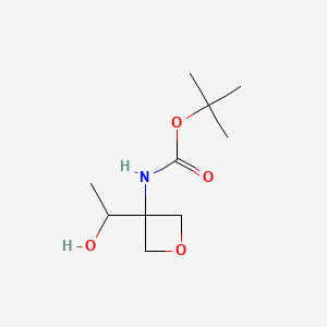 tert-butyl N-[3-(1-hydroxyethyl)oxetan-3-yl]carbamate