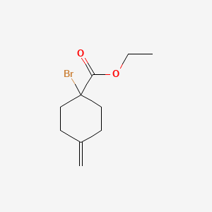 molecular formula C10H15BrO2 B13454753 Ethyl 1-bromo-4-methylidenecyclohexane-1-carboxylate 