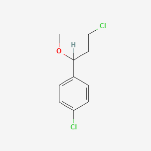 molecular formula C10H12Cl2O B1345479 1-Chloro-4-(3-chloro-1-methoxypropyl)benzene CAS No. 6630-41-7